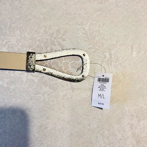 Chico’s Adjustable Belt – Black w/ Antiqued Silver Tear Drop Clasp – NWT - Picture 6 of 13